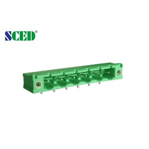 Cheap 7.62mm 300V 18A Pluggable PCB Terminal Block Connector with Header , Male Sockets , 14 Poles for sale