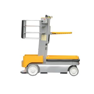 China Vertical Mast Type One Man lift Electric Aerial Work Platform Order Picker For Warehouse on sale