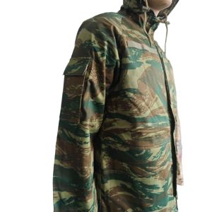Hooded Camouflage Training Top with Versatile Functions Zipper Metal Button