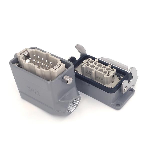 Quality HE 10 Pin Heavy Duty Connector  16A  IP67 Waterproof Industrial Connector replace harting 10Pin wholesale