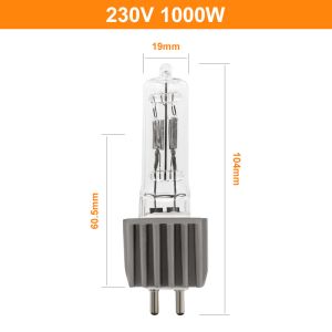230V 1000W G9.5 Quartz Tungsten Halogen Bulb Stage Studio Compatible With OSRAM