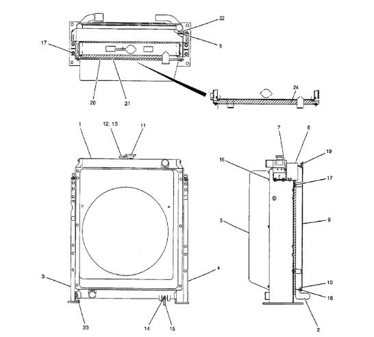 YN05P00035S002 YN05P00035S001 Engine Oil Cooler Applied To Kobelco SK200-6E SK210-6E