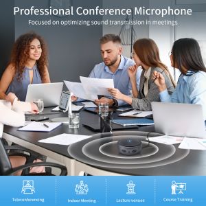 Office Conference Speakerphone 360 degree Enhanced Voice Pickup & Noise