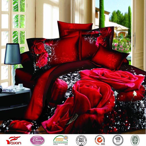 Quality Yaxin Home Textiles,Hot sale flower 3D bedding sheet sets,Fashion 3D Bed Linen Sets.China Home textiles manufacturer wholesale