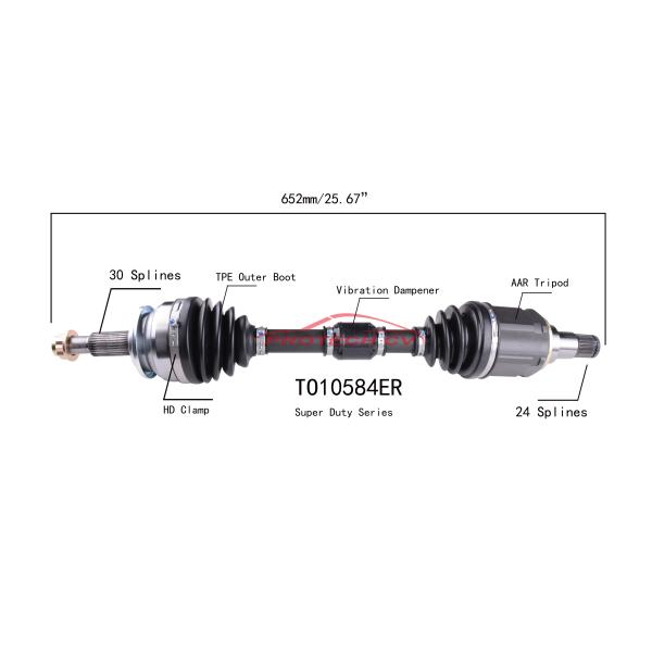 Quality 2016-2018 Toyota CV Axle Joint Front Left Cv Complete Assembly EXTREME Weather Unit wholesale