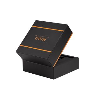 Leatherette Paper Watch Boxes Single Watch Box With Foam Insert