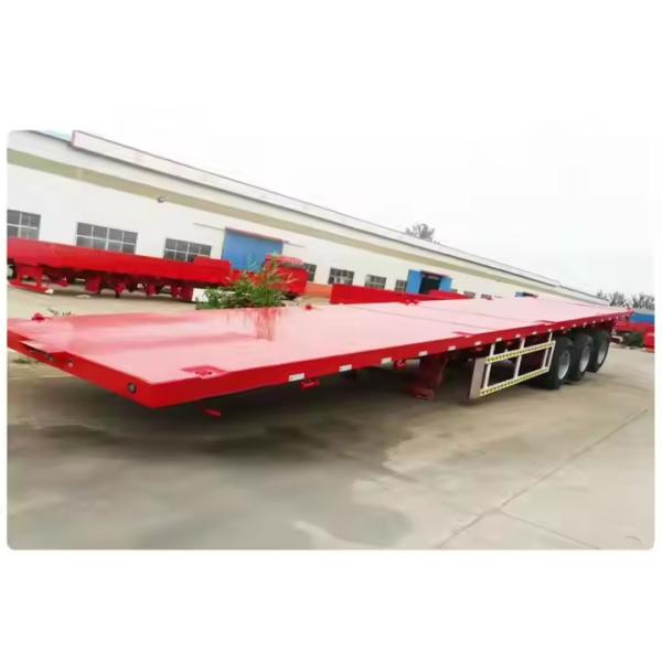 Customized 3 Axles 60T Carry 20ft\40ft Container Bagged Cement Bulk Cargo Flatbed Trailer