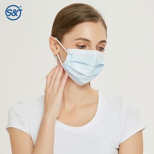 3 Layer Non-Woven Disposable Blue Medical Face Mask With Design