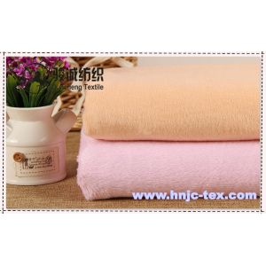 High quality solid dyeing plain velboa/imitated velboa polyester fabric for