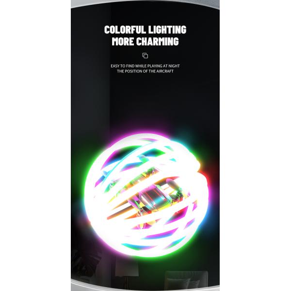 Led Stunt Rc Drone Colorful Light Rotation Uav Quadrocopter Remote Control Distance of About 100m Perfect Gift for Kids