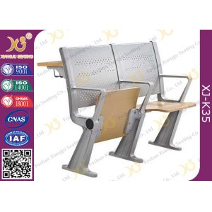 University Steel Book Holder Lecture Room Seating With Writing Desk