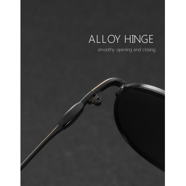 Memory Mens Metal Frame Sunglasses Spring Leg Fashion Polarized