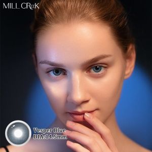 Blue And Purple Colored Contacts Yearly 8.4-8.8mm Base Curve Comfortable