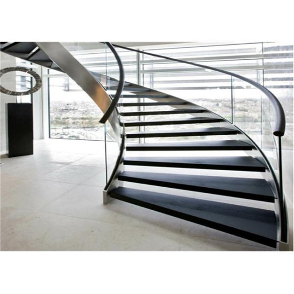 Pvc Handrail Building Curved Stairs Oak Stairs Non Slip AS/NZS 2208 Certificate