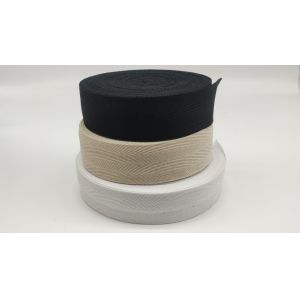 Custom width herringbone pattern thin cotton binding tape waistband elastic