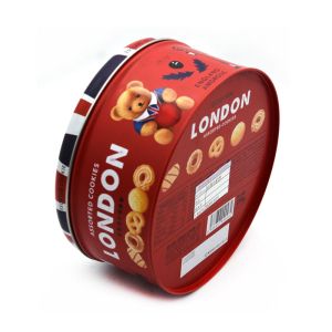 Wholesale Customized Tinplate Biscuit Storage Container Round Metal Box/Can