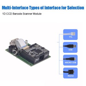 1D CCD Barcode Scanner Module 280 Times/Sec Qr Code Reader Module IP54