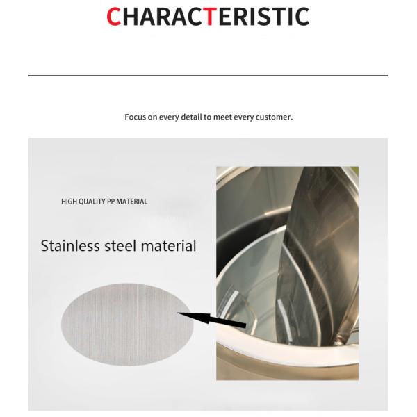 Spot Manufacturers Supply Stainless Steel Single Bucket Clamshell Type Large 30 Liters Hotel Lobby Available Garbage Can