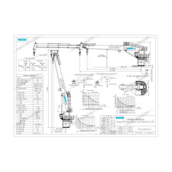OUCO 3T40M Telescopic Boom Offshore Crane for Oil and Gas Platform