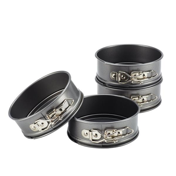 Quality Novelty Nonstick Bakeware 4-Piece Springform Pan Set, Mini, Gray wholesale