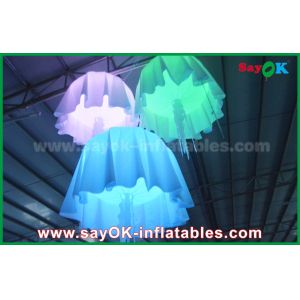 1m - 2m DIA Color Change Nylon Material Inflatable Jellyfish With CE / UL Blower