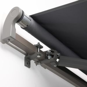 4x2.5m Retractable Manual Awning Window Door Sun Shade Canopy with Fittings and