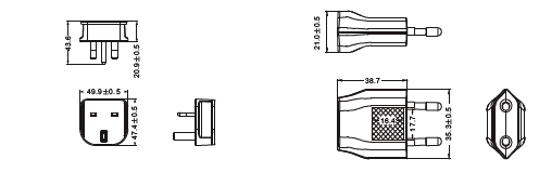 4W 100v / 120v / 240V 15A - 30A universal USB power adapter for mobile device