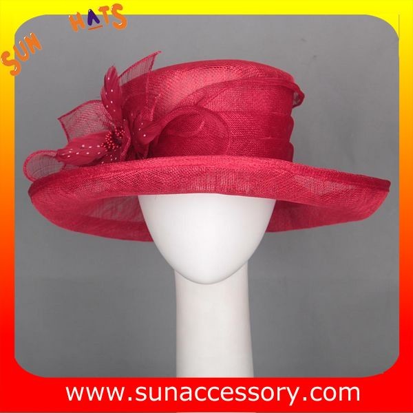 Quality Elegant fancy Church sinamay hats for ladies ,Sinamay wide brimhats wholesale