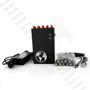 10 Antenna Handheld Cell Phone Signal Jammer Up To 20m Jam Radius Durable