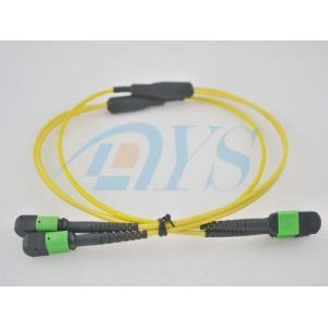 MTP F - LC 8 Core Optical Fiber Patch Cord 6m Round LSZH Jacket For Warehouses