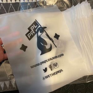 Custom Print Biodegradable Frosted Transparent Plastic Slide Zip Self Seal