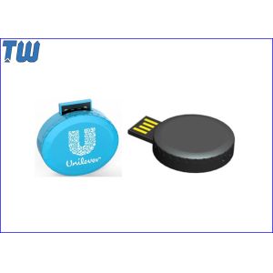 Mini Round Swivel Cool 32GB Pen Drive Thumb Drive Customized Circle Tag