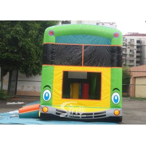 Commercial grade giant bus inflatable bouncer with slide N pillars inside for