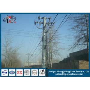 China 25FT Q235 Galvanized Steel Electric Tower Pole with 25 mm Wall thick 7 ~ 30m Height on sale