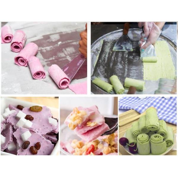 Commercial Fried Ice Cream Roll Maker Machine Double Pans