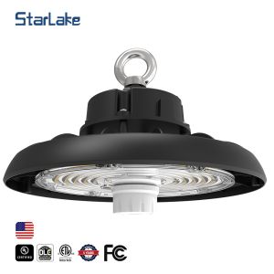 Adjustable 100w LED UFO High Bay Light , Warehouse Round High Bay LED Lighting