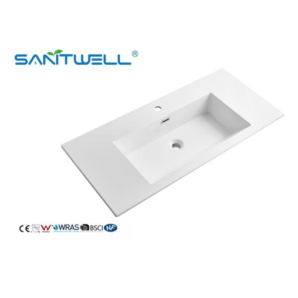 Large Size Good Sale SWJ1000 Sanitary Ware Stone Resin Basins Glossy White Bowl