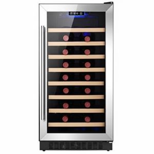 China Metal Shelving Wine Cooler Cabinet with Locking Door and Touch Control on sale