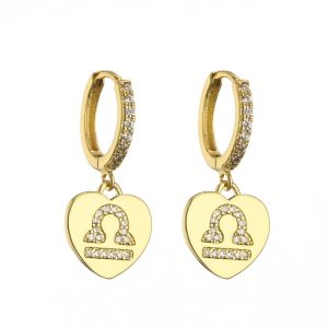 China Custom Rhinestone Hoop Earrings Gold Plated Stud Pendant Earrings on sale