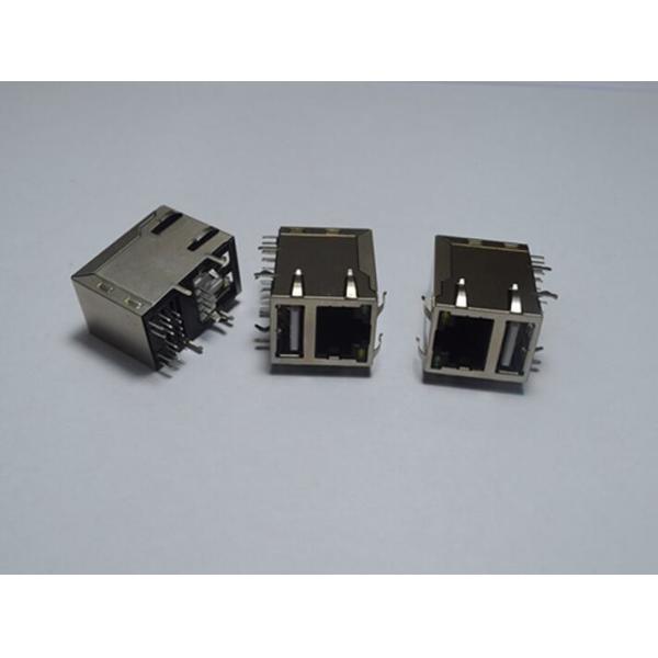8 Pin / 10 Pin Rj45 Connector Shieded 21.5mm GigaBit Ethernet 10 / 100 /