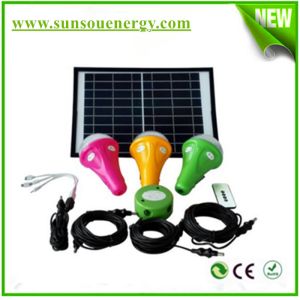 China High quality mini solar lighting kits with phone charger, 3 bulb lights, remote controller for hot selling on sale
