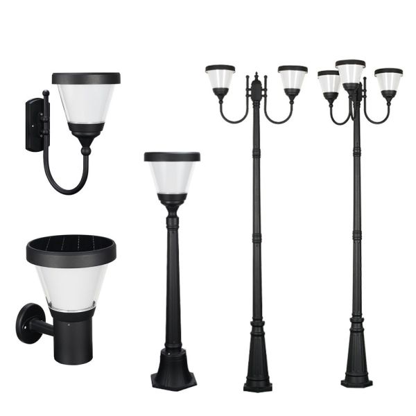 Optically Controlled LED Garden Solar Light Dustproof Aluminum PC Material with