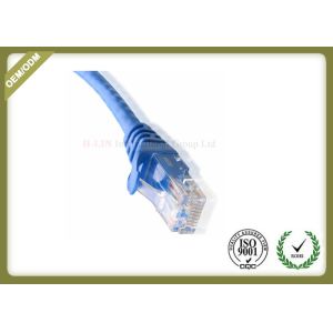 Blue Color Cat6 Network Patch Cord 24AWG With RJ45 Plug Connector