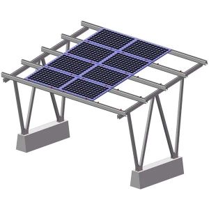 Sliver or Customization AL6005-T5 Solar Carport with Panels Parking Racking