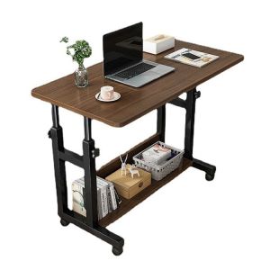 Solid Wood Style PANEL Movable Manual Standup Desk for Small Office and Coffee