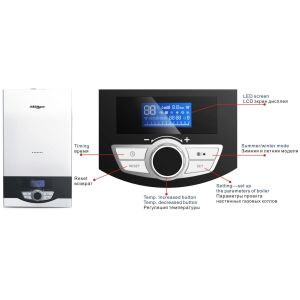 Wall Mounted Home Gas Boiler Simple Operation For Room Heating And Sanitary Hot Water