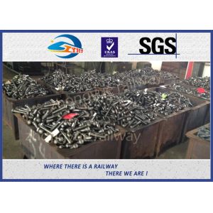 Q235 40Cr HS26 / HS32 Railway Bolt Track Bolts With Bitumen / Dacromet
