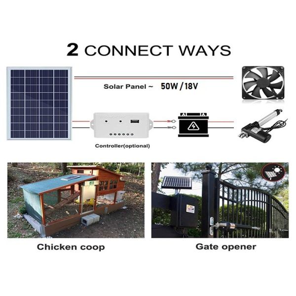 Easy Installation 50W Polycrystalline Solar Panel High Wind Hail Impact