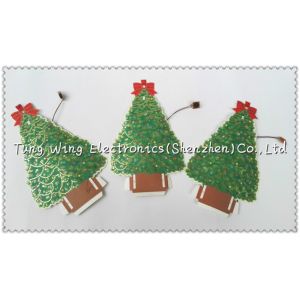 Beautiful Christmas Tree Shaped Optic custom music greeting cards