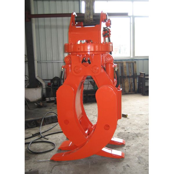 360 Degree Excavator Rotating Grapple , Hydraulic Rock Grab For Excavators Doosan DX225